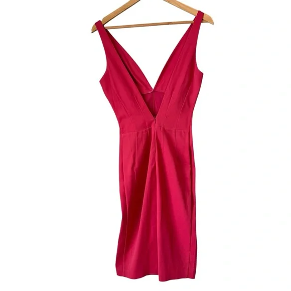 Vintage D&G Dolce & Gabbana Pink Cocktail Sleeveless Deep Plunge Dress, Size 4 - Picture 4 of 16